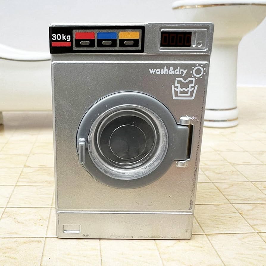 Amazon.co.jp: Milageto ドールハウス洗濯機ミニチュア1:12バス